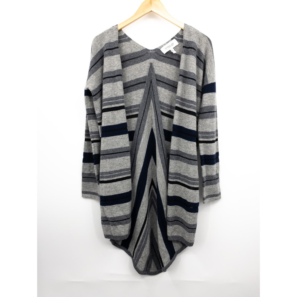 Derek Lam 10 Crosby Womens Wool Black Grey Cardigan Striped Small